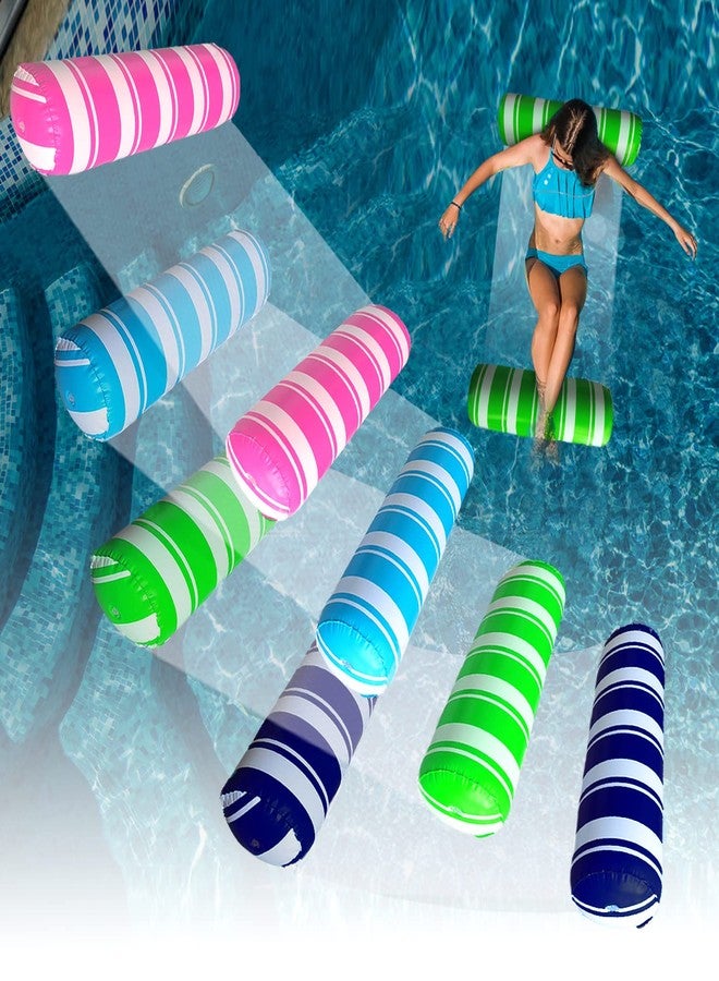 BLOFUN 4 Pack Inflatable Pool Floats Adult Size Water Hammock,Pool Rafts Lounge Chairs Floating,4 in 1 Multi-Purpose Pool Floaties Toys,Floats for Swimming Pool,for Adults Vacation Fun and Rest - Image 1